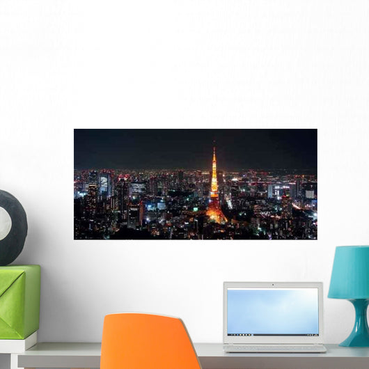 Tokyo Tower at Night Wall Decal