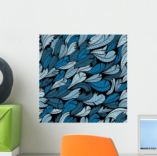 Seamless Blue Hand Drawn Wall Decal