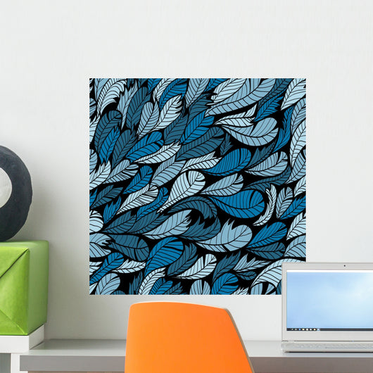 Seamless Blue Hand Drawn Wall Decal