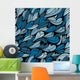 Seamless Blue Hand Drawn Wall Decal