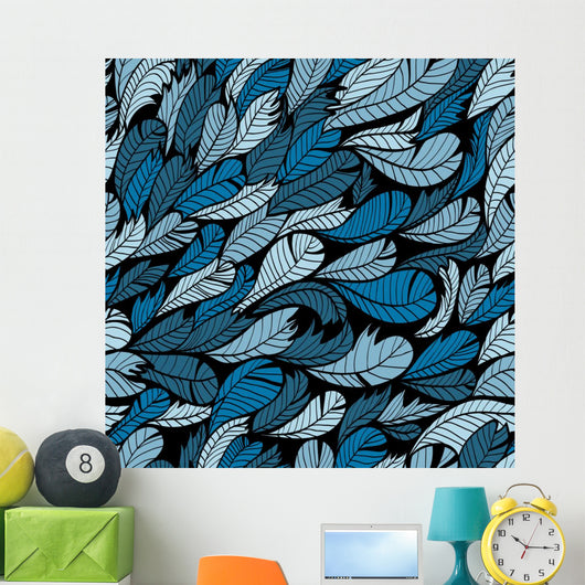 Seamless Blue Hand Drawn Wall Decal