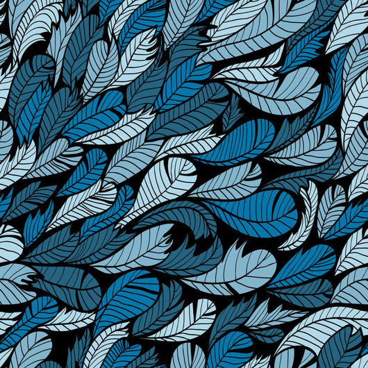 Seamless Blue Hand Drawn Wall Decal