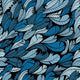 Seamless Blue Hand Drawn Wall Decal