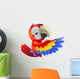 Red Pointing Parrot Wall Decal