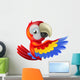 Red Pointing Parrot Wall Decal