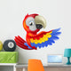 Red Pointing Parrot Wall Decal