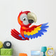 Red Pointing Parrot Wall Decal