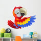 Red Pointing Parrot Wall Decal