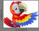 Red Pointing Parrot Wall Decal