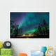 Northern Lights over City Wall Mural