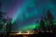 Northern Lights over City Wall Mural