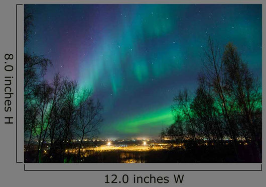 Northern Lights over City Wall Mural