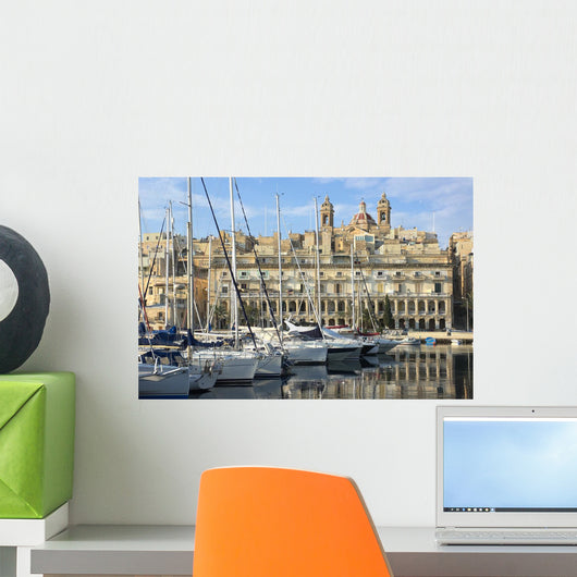 Waterfront Of Senglea Marina, Malta Wall Mural