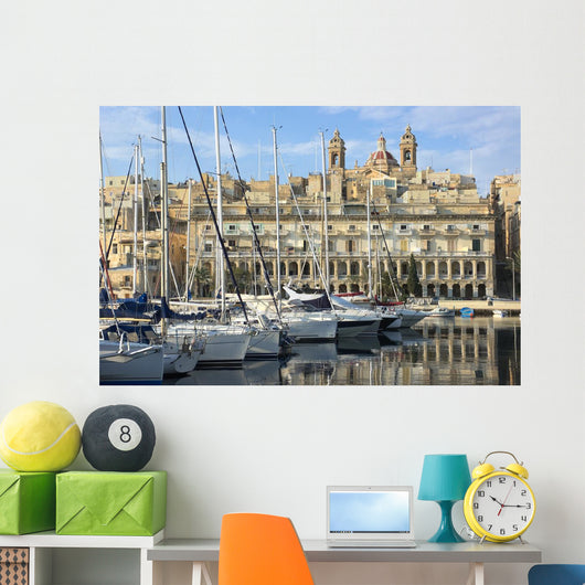 Waterfront Of Senglea Marina, Malta Wall Mural