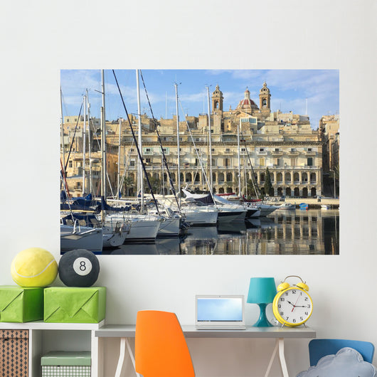 Waterfront Of Senglea Marina, Malta Wall Mural
