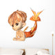 Cute Toon Goldfish Merman Wall Decal