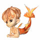 Cute Toon Goldfish Merman Wall Decal