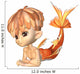 Cute Toon Goldfish Merman Wall Decal