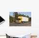 yellow white blank delivery van truck of "Trucks" series Wall Mural