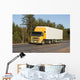 yellow white blank delivery van truck of "Trucks" series Wall Mural