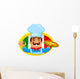 Italian Chef Holding Plate Wall Decal