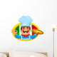 Italian Chef Holding Plate Wall Decal