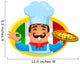 Italian Chef Holding Plate Wall Decal