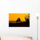 Quad Bike Jumping on Beach at Sunset Wall Mural