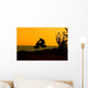 Quad Bike Jumping on Beach at Sunset Wall Mural