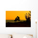 Quad Bike Jumping on Beach at Sunset Wall Mural