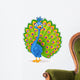 Cute peacock cartoon Wall Decal