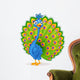 Cute peacock cartoon Wall Decal