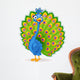 Cute peacock cartoon Wall Decal
