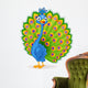 Cute peacock cartoon Wall Decal