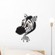 Vector Cartooon Illustration of Cute Zebra Wall Decal