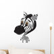 Vector Cartooon Illustration of Cute Zebra Wall Decal