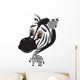 Vector Cartooon Illustration of Cute Zebra Wall Decal