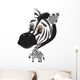 Vector Cartooon Illustration of Cute Zebra Wall Decal