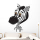 Vector Cartooon Illustration of Cute Zebra Wall Decal