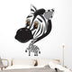 Vector Cartooon Illustration of Cute Zebra Wall Decal