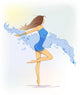 Blue Dance Wall Decal