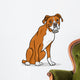 boxer purebred dog cartoon illustration Wall Decal