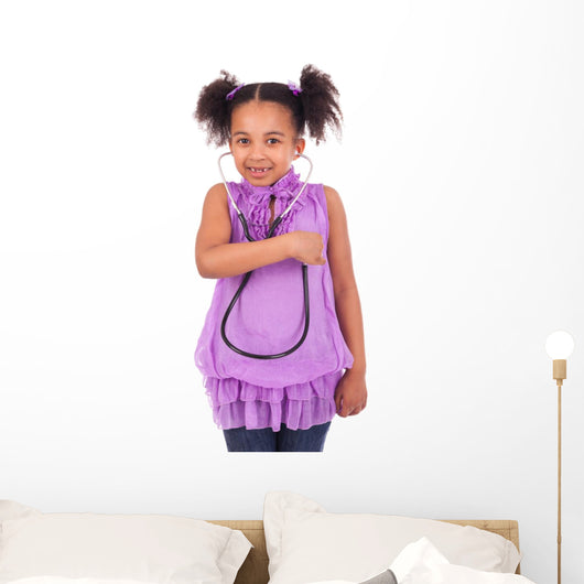 African Child with Stethoscope Wall Mural