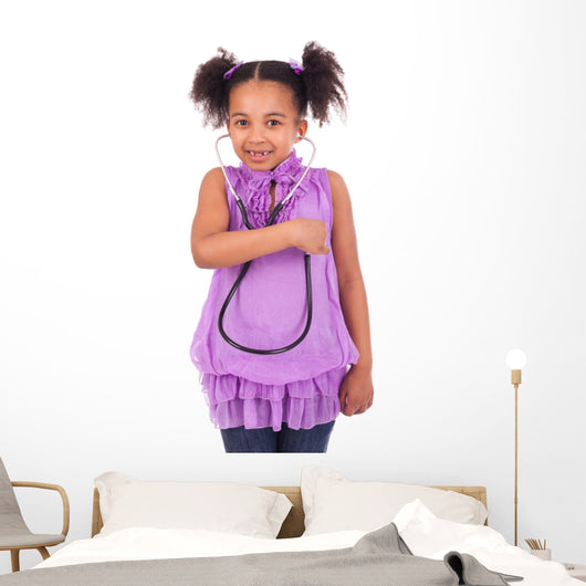 African Child with Stethoscope Wall Mural