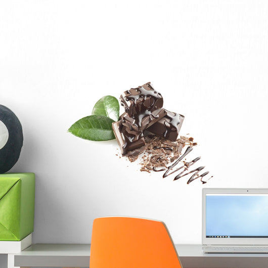Up Chocolate Pieces White Wall Decal
