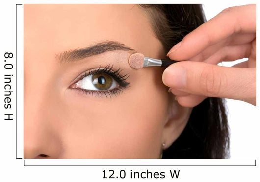 Close up look of applying eyeshadow with applicator Wall Mural