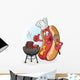 Grilling Hot Dog Wall Decal