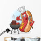 Grilling Hot Dog Wall Decal
