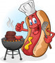 Grilling Hot Dog Wall Decal