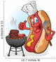 Grilling Hot Dog Wall Decal